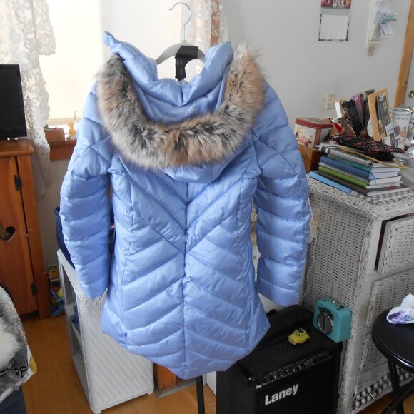 LANDS END COAT-INSULATED PLUSH LINED-WOMEN'S SIZE SMALL-SOFT BLUE - Picture 5 of 8